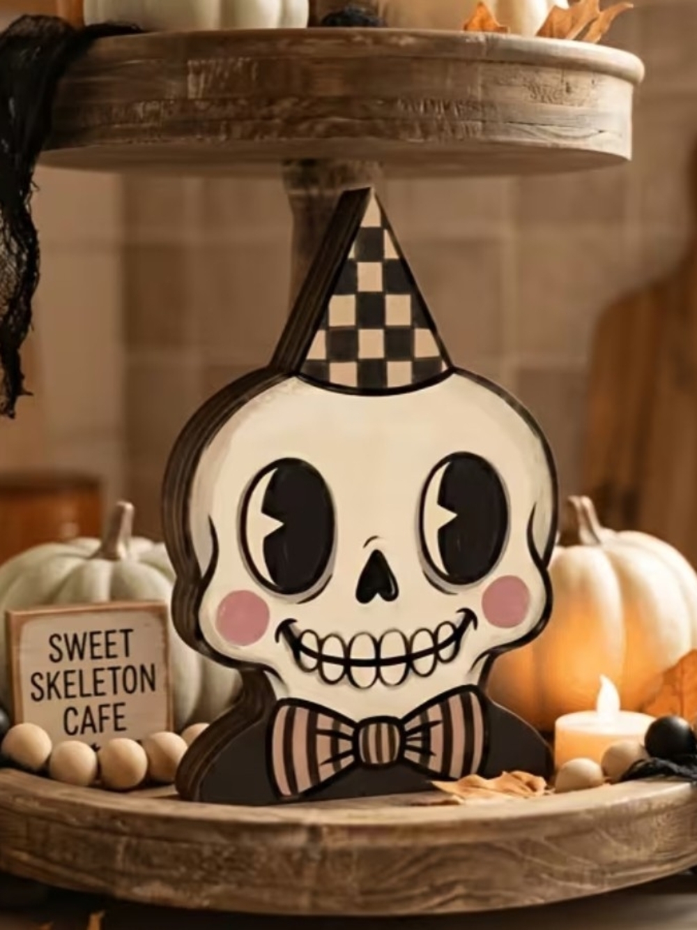 Vintage-Inspired Halloween Shelf Sitters - PARTY HATS SET OF 6 - Picture 3 of 5